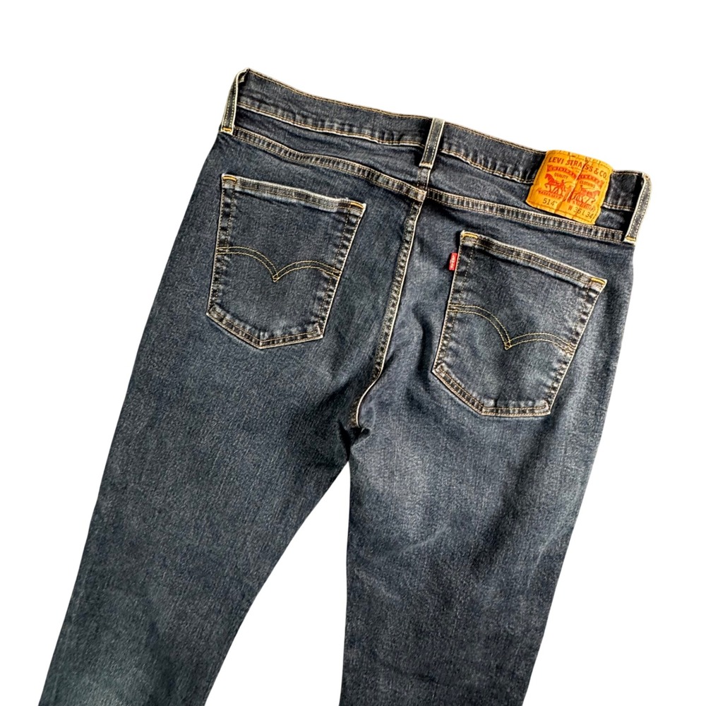 Levi Strauss‎ 514 Straight Fit Dark Wash Mens Jeans Size 36x33